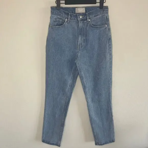 Everlane The Original Cheeky Jean Clean High Rise Clean Hem Cotton Size 26 Crop - Picture 4 of 9